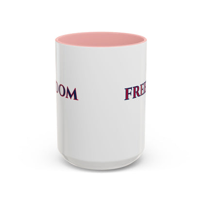 Freedom, White Accent Mug by theGreenDragonTavern.shop
