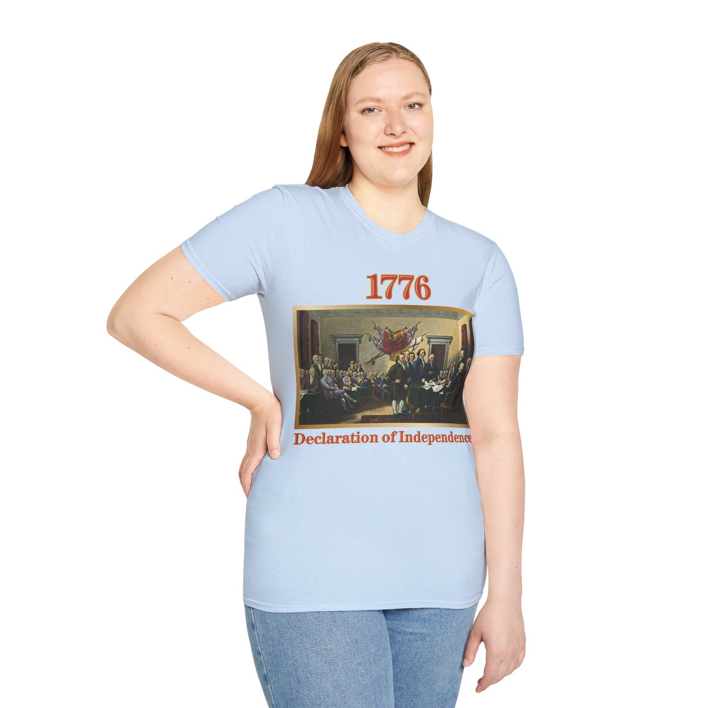 Declaration of Independence Light colors Unisex T-Shirt by theGreenDragonTavern.shop