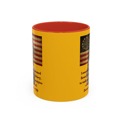 Deborah Sampson, America's Mulan Yellow Accent Mug by theGreenDragonTavern.shop