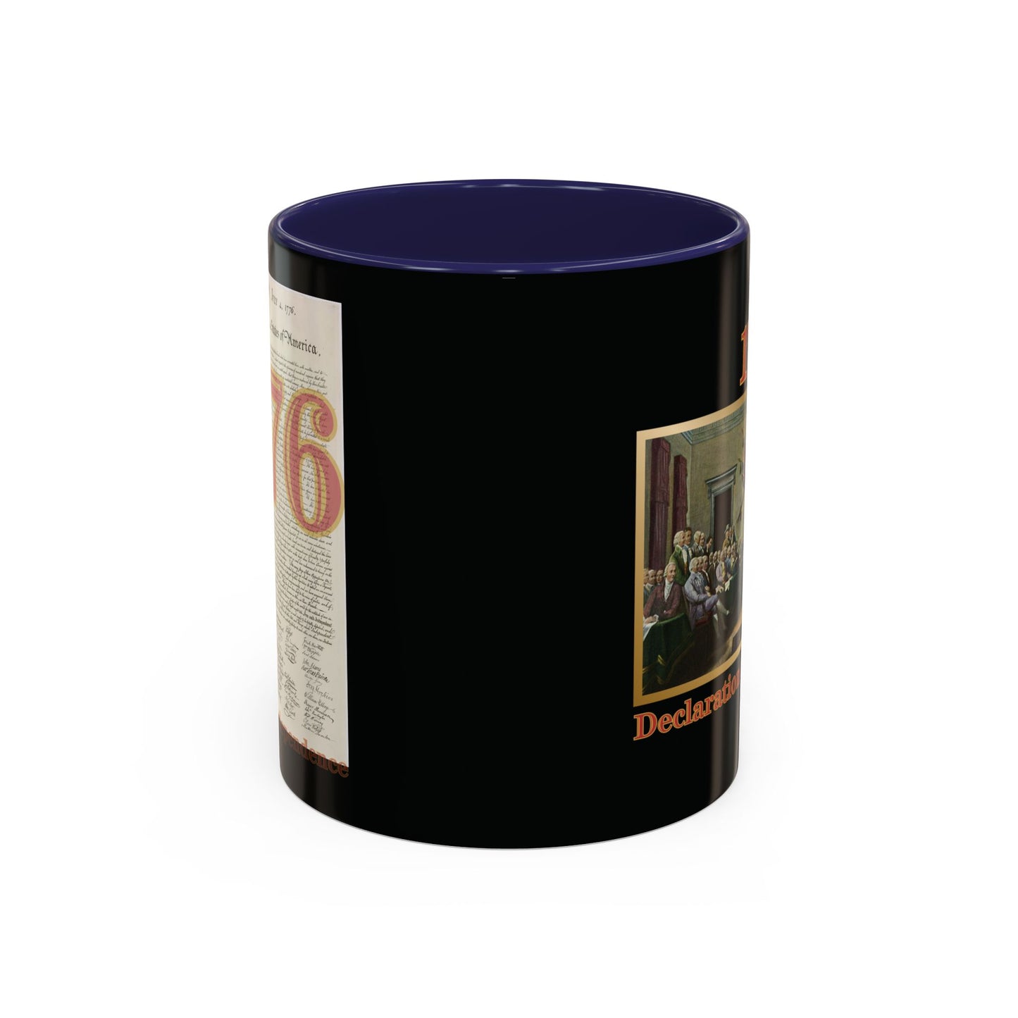 Declaration of Independence Black Accent Mug by theGreenDragonTavern.shop