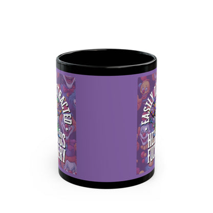 Easily Distracted by Heinous Fuckery Little Jinx Light Purple Mug by theGreenDragonTavern.shop