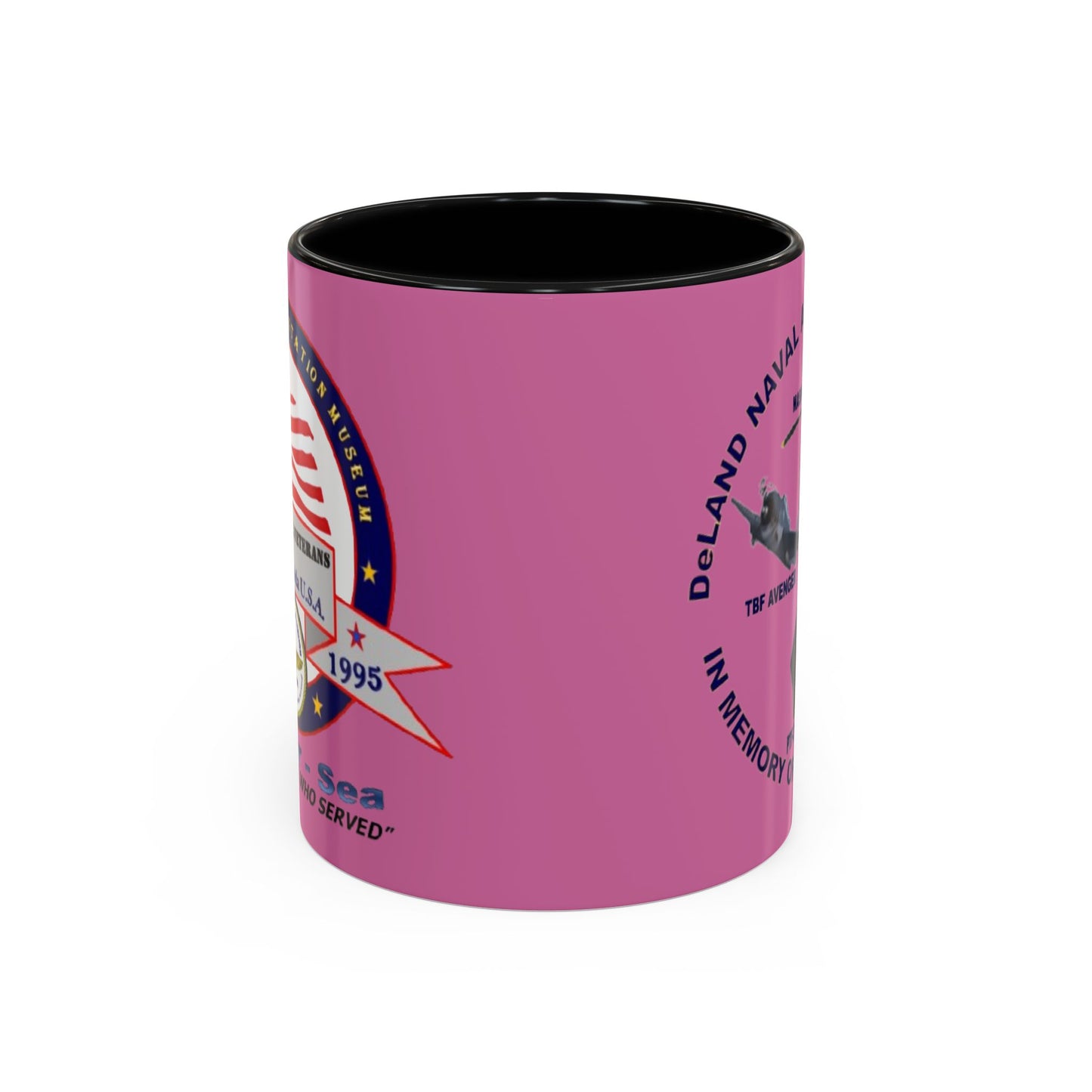 DNASM 2-sided, Founding & Student Art Pink Accent Mug by theGreenDragonTavern.shop