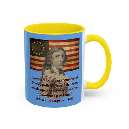 Deborah Sampson, America's Mulan Light Blue Accent Mug by theGreenDragonTavern.shop