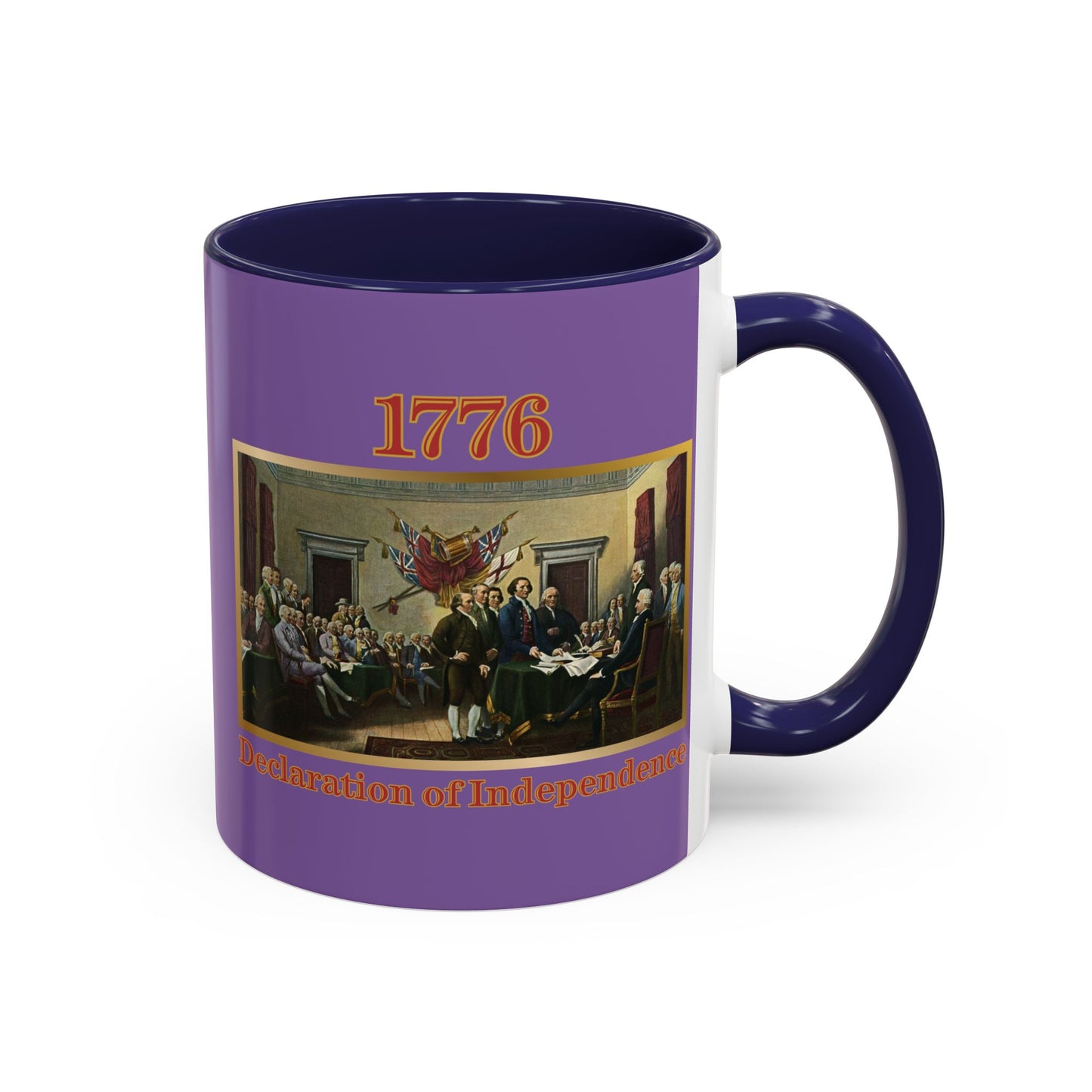 Declaration of Independence Light Purple Accent Mug by theGreenDragonTavern.shop