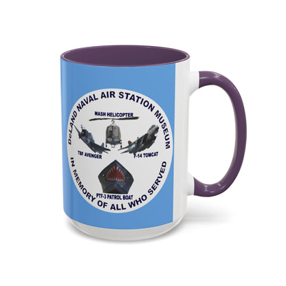 DNASM 2-sided, Founding & Student Art w/WhiteBG Light Blue Accent Mug by theGreenDragonTavern.shop