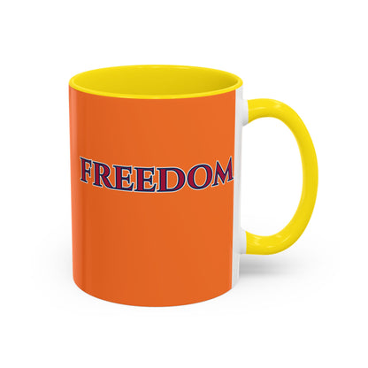 Freedom, Orange Accent Mug by theGreenDragonTavern.shop