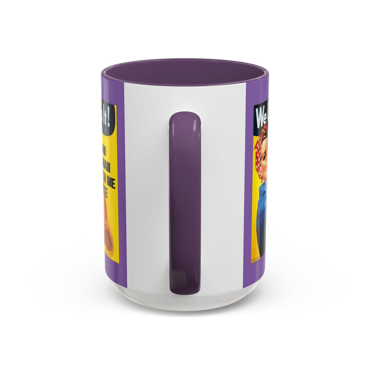 I Am Woman Watch Me Vote Rosie Light Purple Accent Mug by theGreenDragonTavern.shop