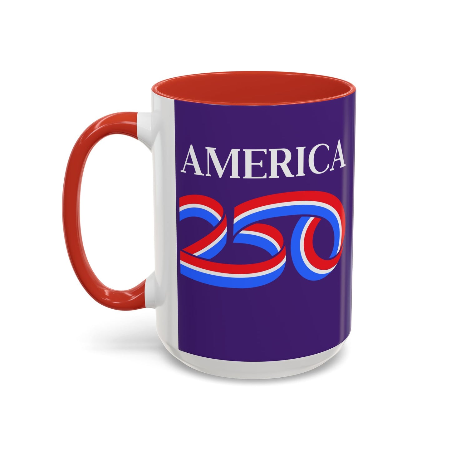 America 250 Dark Purple Accent Mug by theGreenDragonTavern.shop