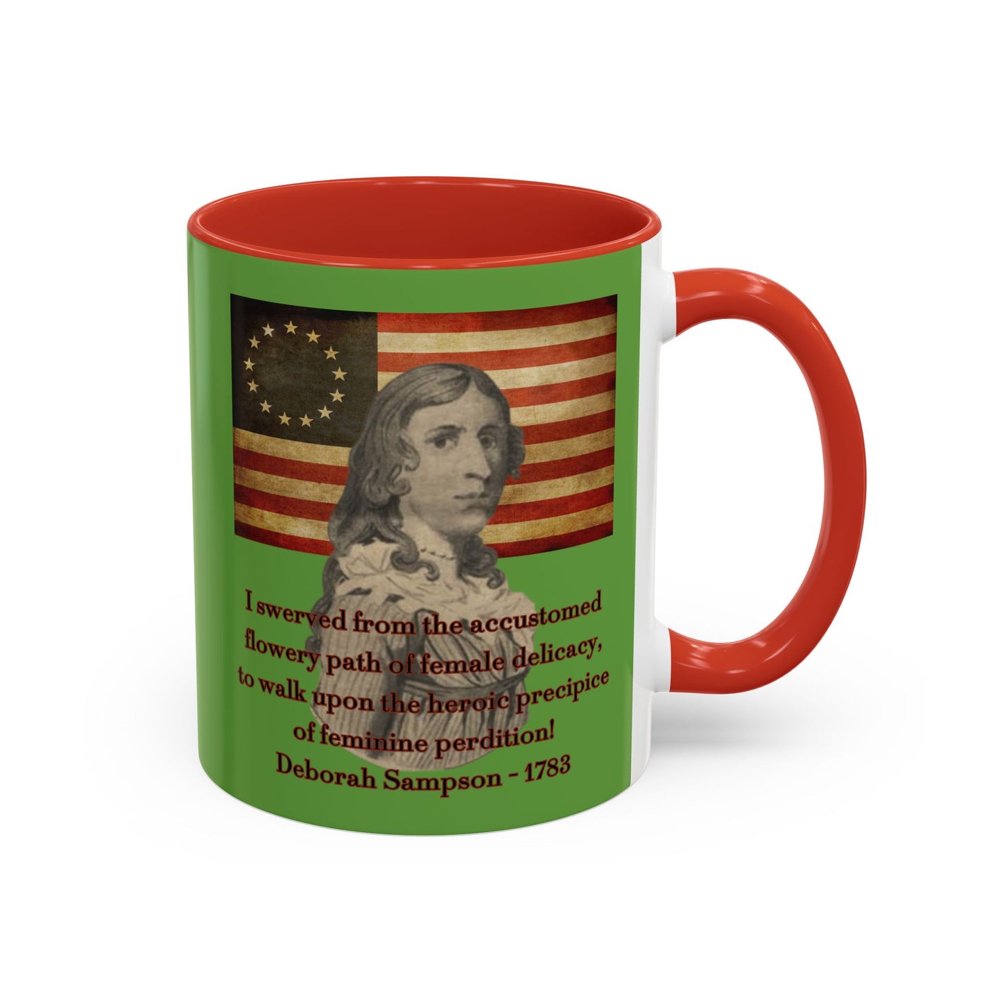Deborah Sampson, America's Mulan Green Accent Mug by theGreenDragonTavern.shop