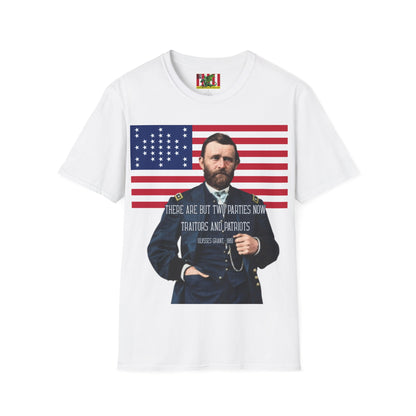 "Traitors and Patriots" Ulysses Grant Light colors Unisex T-Shirt by theGreenDragonTavern.shop