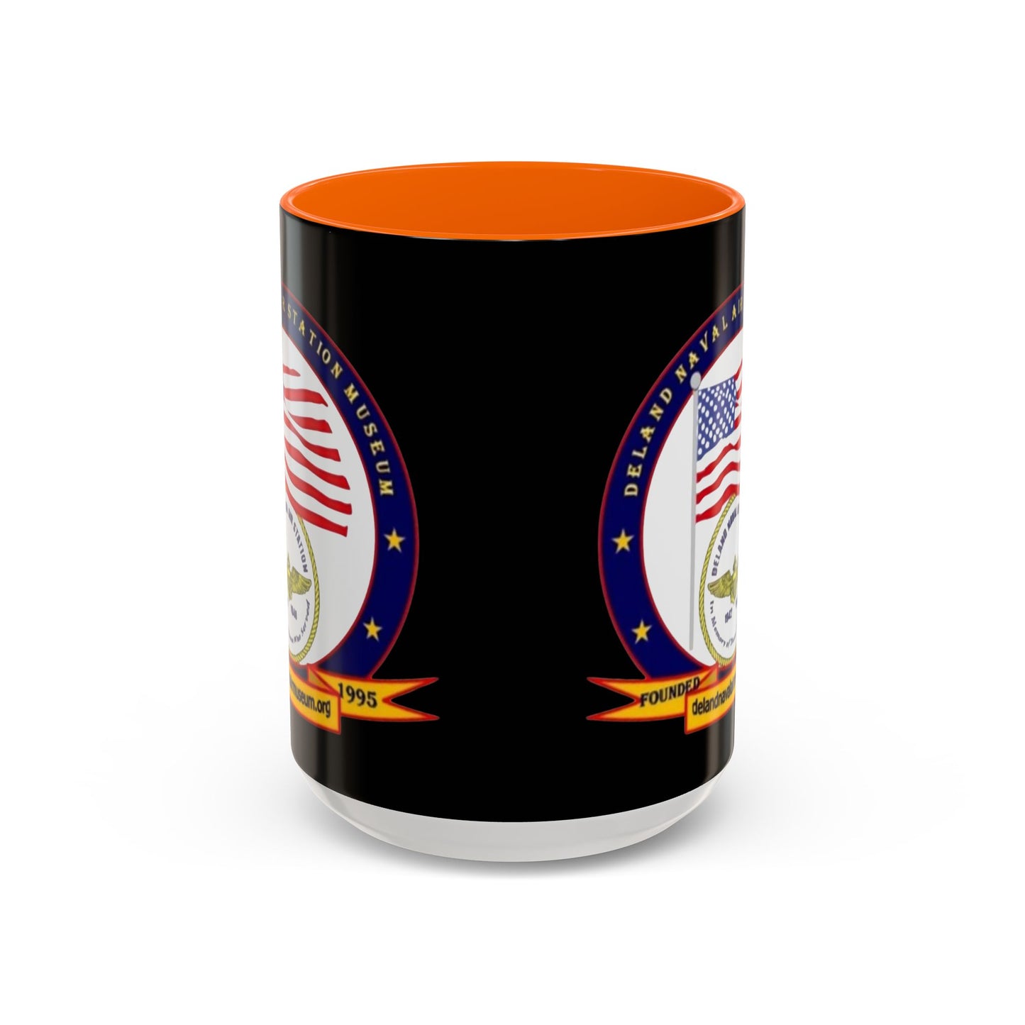 DeLand Naval Air Station Museum Black Accent Mug by theGreenDragonTavern.shop