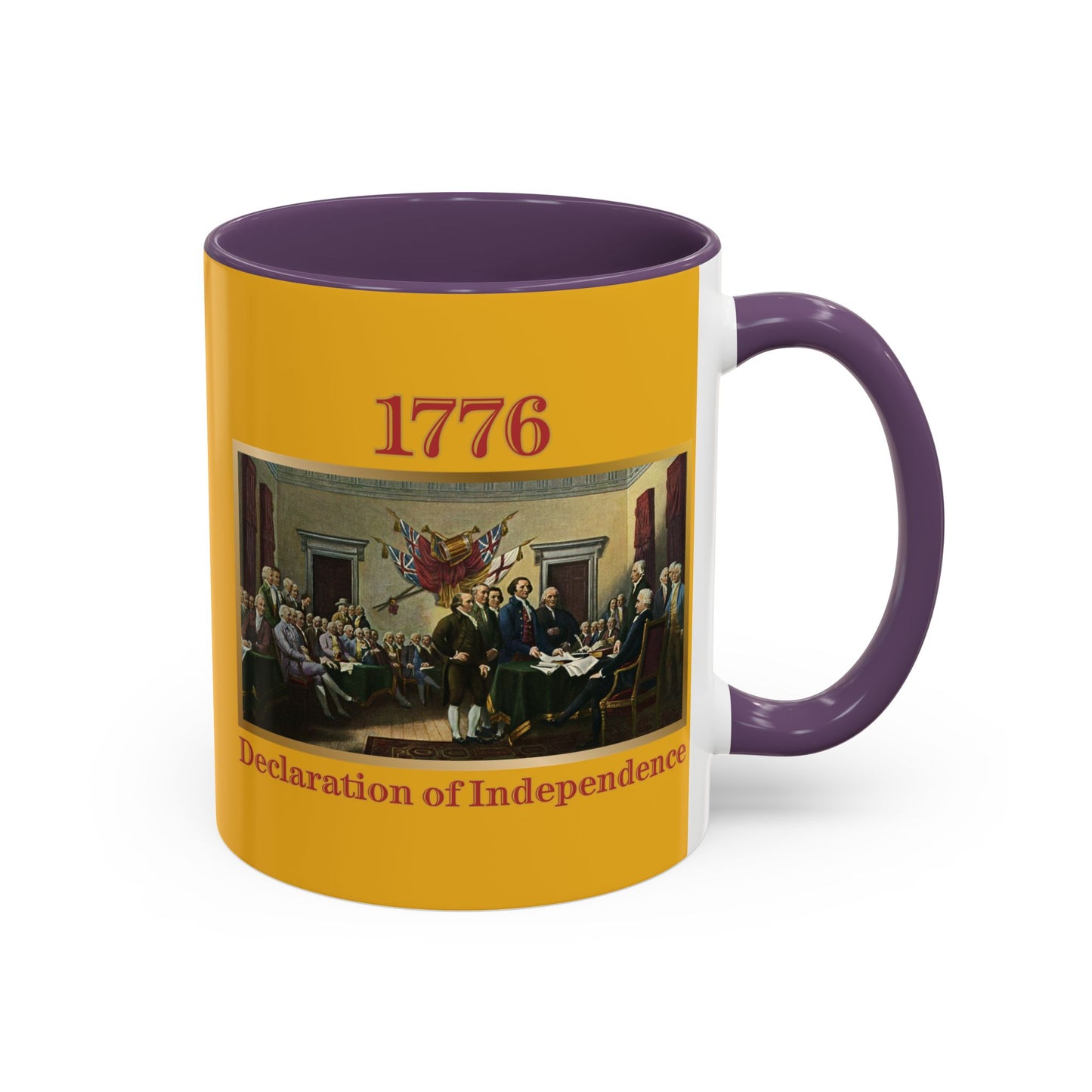 Declaration of Independence Yellow Accent Mug by theGreenDragonTavern.shop
