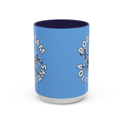 Bodycam the Politicians Drone Light Blue Accent Mug by theGreenDragonTavern.shop