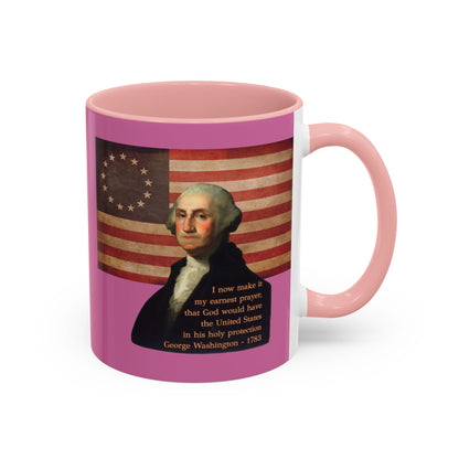Washington's Earnest Prayer Pink Accent Mug by theGreenDragonTavern.shop