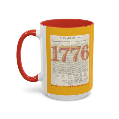Declaration of Independence Yellow Accent Mug by theGreenDragonTavern.shop