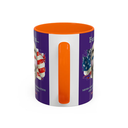 Ronald Reagan Freedom Vendetta Purple Accent Mug by theGreenDragonTavern.shop