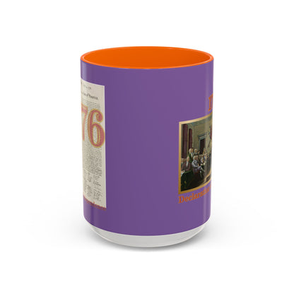 Declaration of Independence Light Purple Accent Mug by theGreenDragonTavern.shop