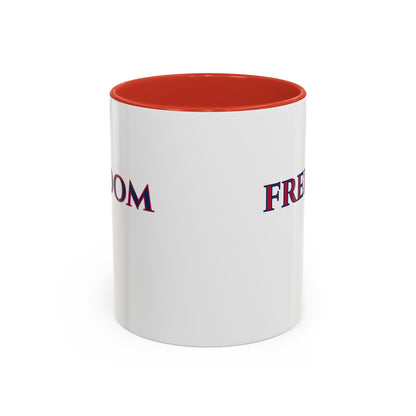 Freedom, White Accent Mug by theGreenDragonTavern.shop