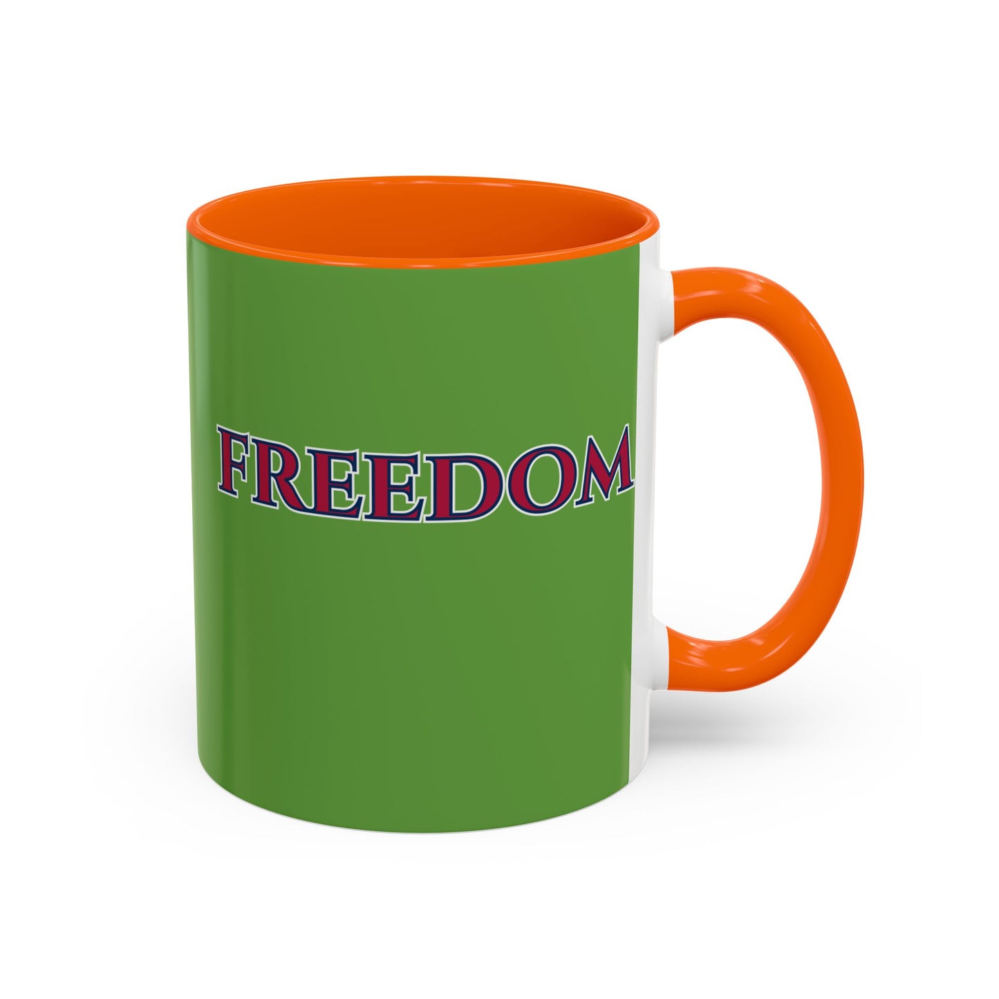 Freedom, Green Accent Mug by theGreenDragonTavern.shop