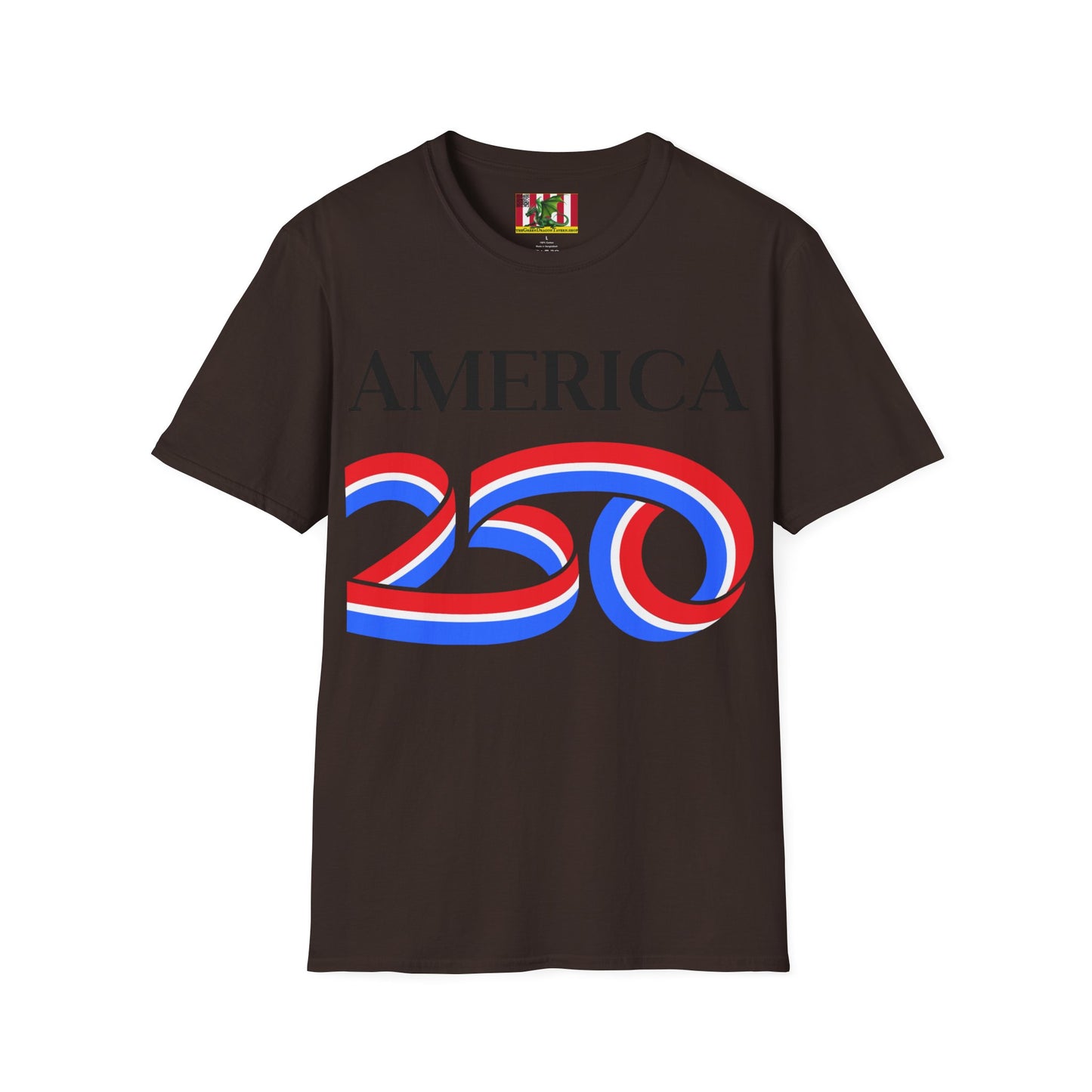 America 250 Black font, Dark colors, Unisex T-Shirt by theGreenDragonTavern.shop