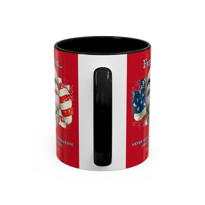 Ronald Reagan Freedom Vendetta Red Accent Mug by theGreenDragonTavern.shop