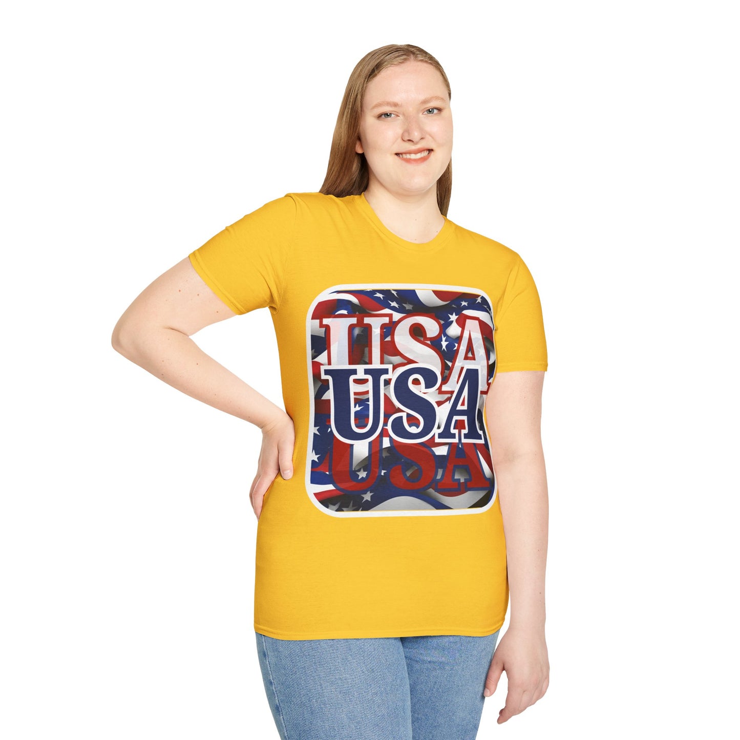 Red White and BLUE USA Patriot Light colors Unisex T-Shirt by theGreenDragonTavern.shop