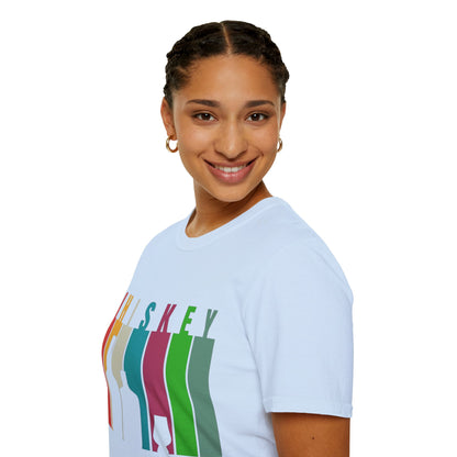 Whiskey spelled with an 'e' Light colors Unisex T-Shirt by theGreenDragonTavern.shop