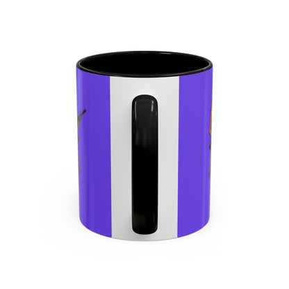 Hula Girl Packin' Heat Light Purple Accent Mug by theGreenDragonTavern.shop