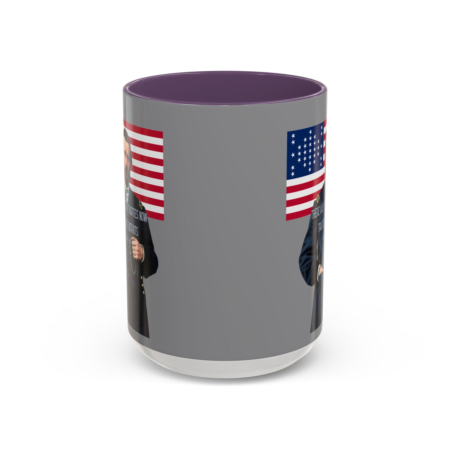 "Traitors and Patriots" Ulysses Grant Grey Accent Mug by theGreenDragonTavern.shop