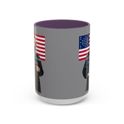 "Traitors and Patriots" Ulysses Grant Grey Accent Mug by theGreenDragonTavern.shop