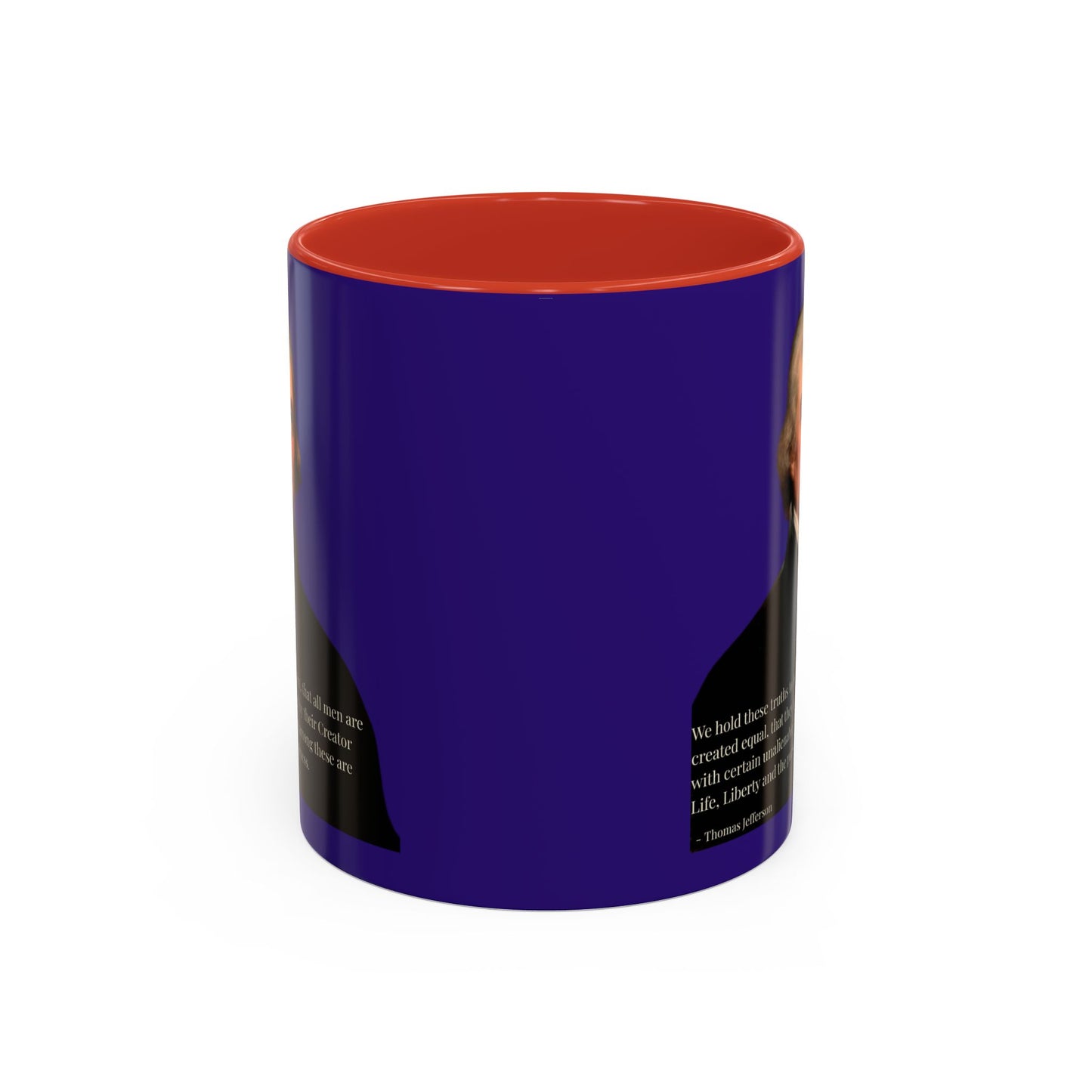We hold these truths to be self-evident Dark Purple Accent Mug by theGreenDragonTavern.shop