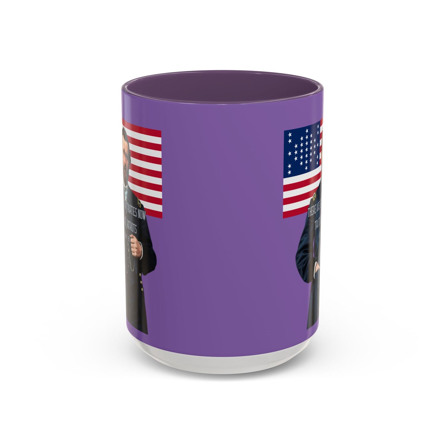 "Traitors and Patriots" Ulysses Grant Light Purple Accent Mug by theGreenDragonTavern.shop
