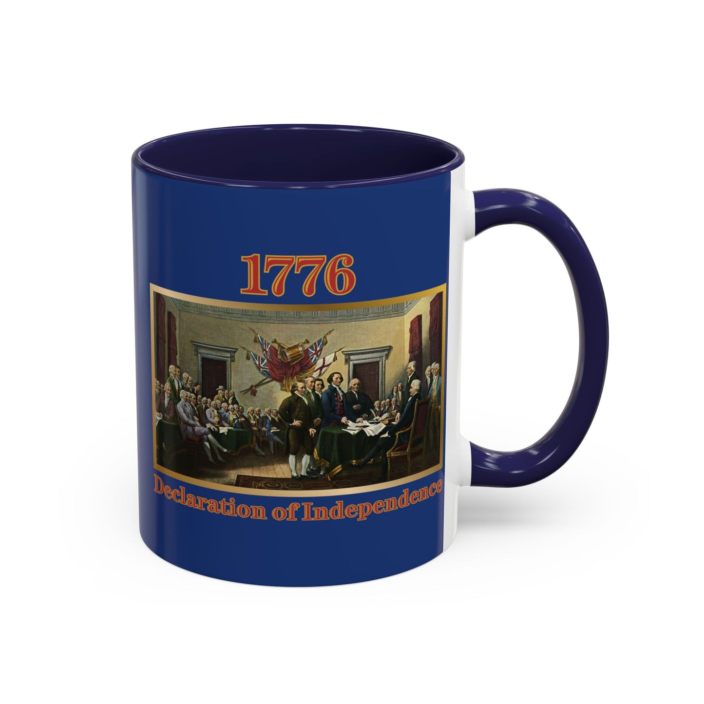 Declaration of Independence Dark Blue Accent Mug by theGreenDragonTavern.shop