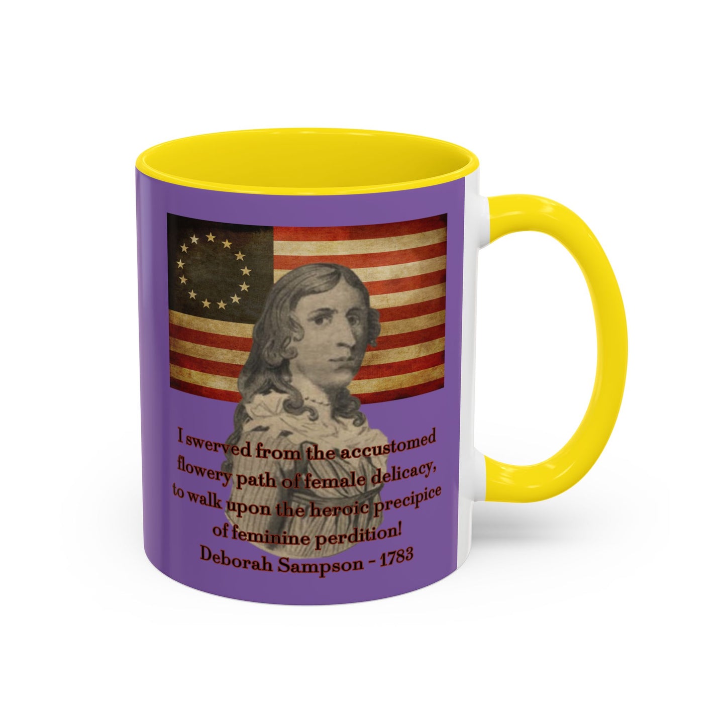 Deborah Sampson, America's Mulan Light Purple Accent Mug by theGreenDragonTavern.shop