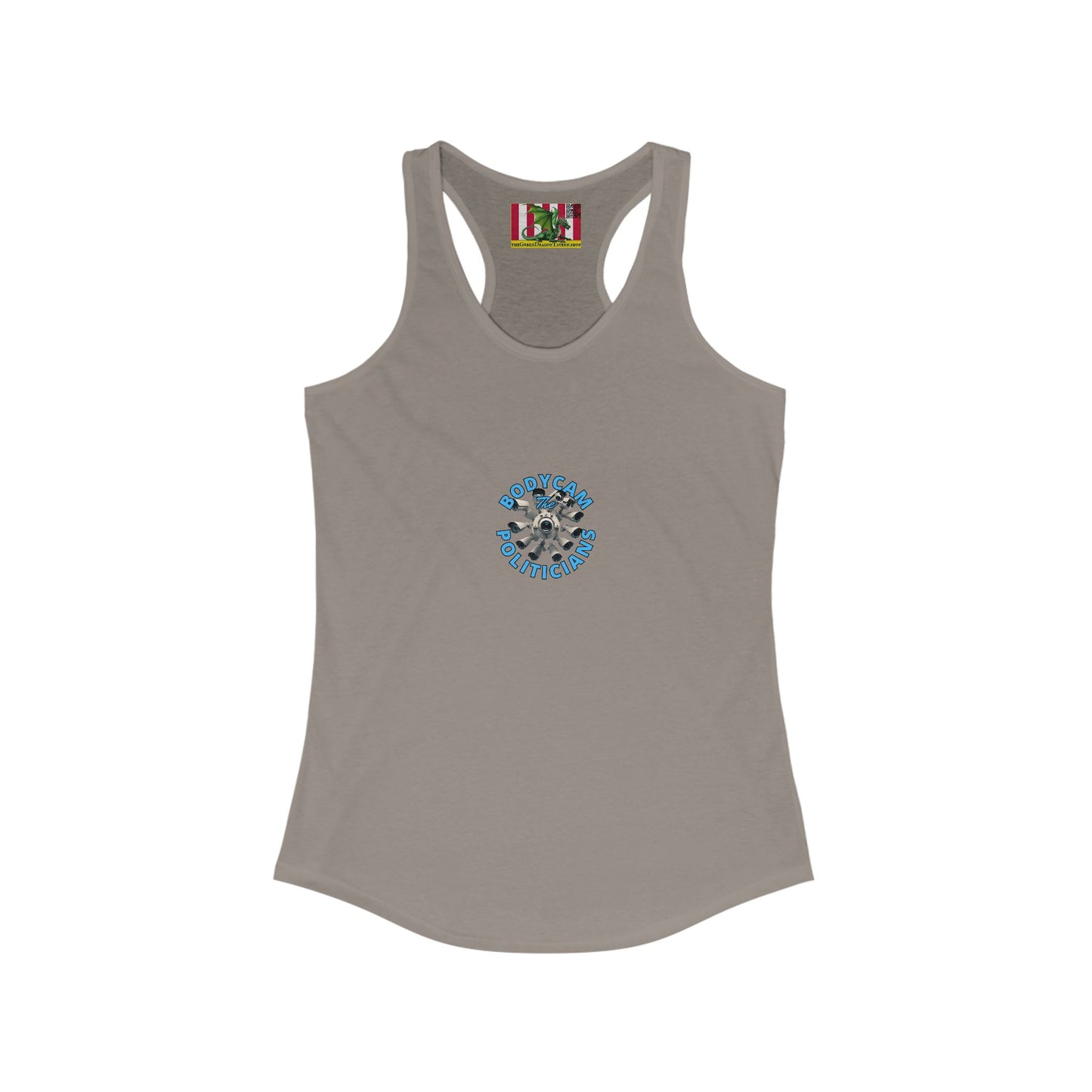 2-sided Bodycam the Politicians Cameras Women's Racerback Tank Top by theGreenDragonTavern.shop