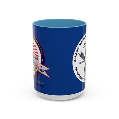 DNASM 2-sided, Founding & Student Art w/WhiteBG Dark Blue Accent Mug by theGreenDragonTavern.shop