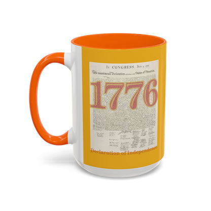 Declaration of Independence Yellow Accent Mug by theGreenDragonTavern.shop