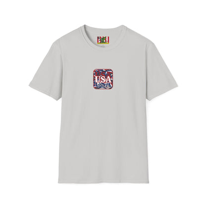2-sided, Red WHITE and Blue USA Patriot Light colors Unisex T-Shirt by theGreenDragonTavern.shop