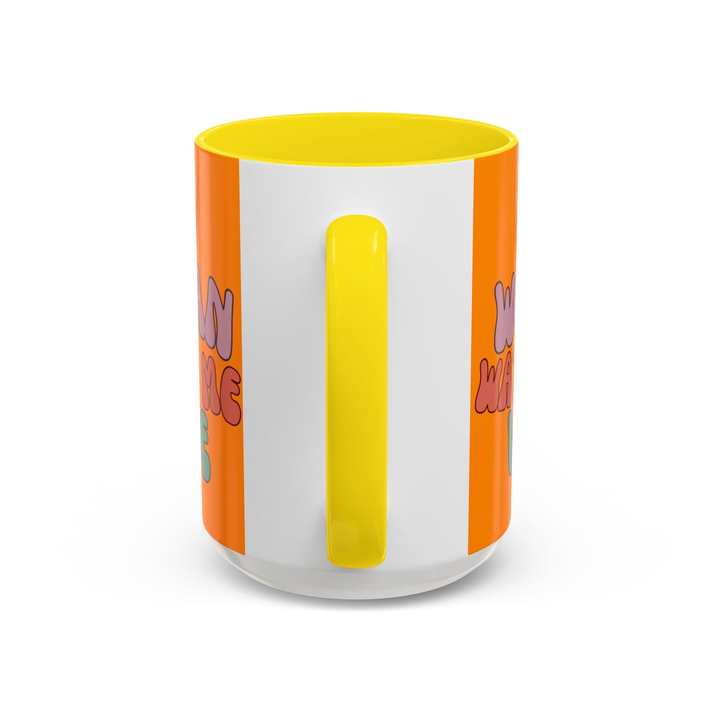 I Am Woman Watch Me Vote Orange Accent Mug by theGreenDragonTavern.shop