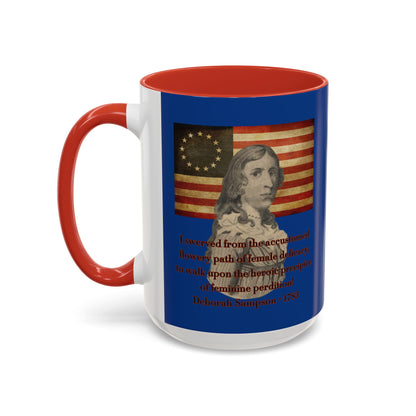 Deborah Sampson, America's Mulan Dark Blue Accent Mug by theGreenDragonTavern.shop