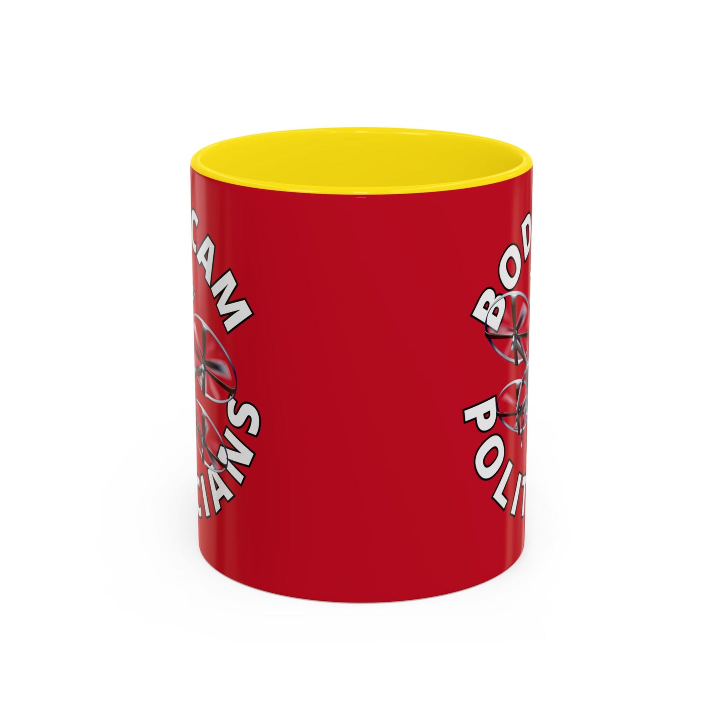 Bodycam the Politicians Drone Red Accent Mug by theGreenDragonTavern.shop