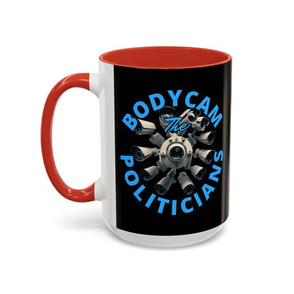 Bodycam the Politicians Cameras Black Accent Mug by theGreenDragonTavern.shop
