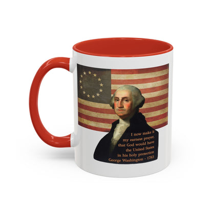 Washington's Earnest Prayer White Accent Mug by theGreenDragonTavern.shop