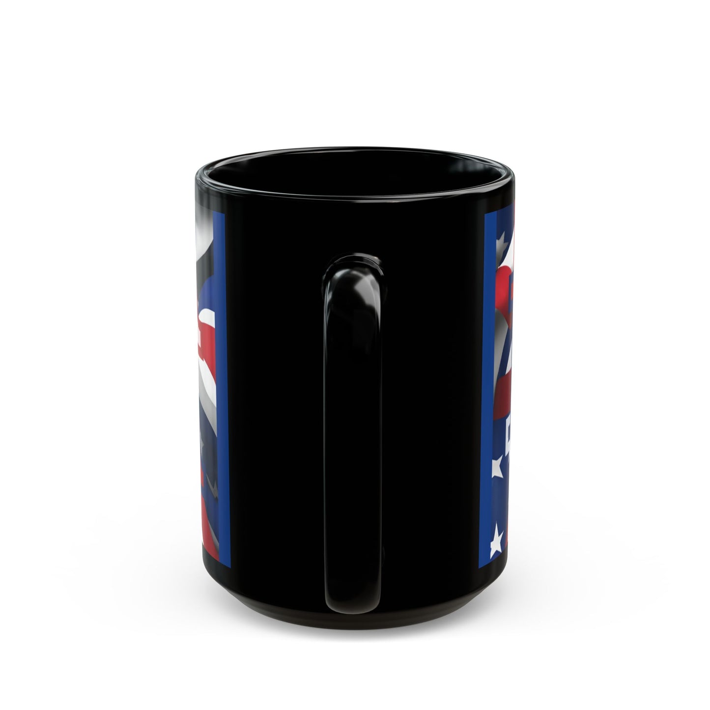 USA! USA! USA Red font Patriot Blue Mug by theGreenDragonTavern.shop