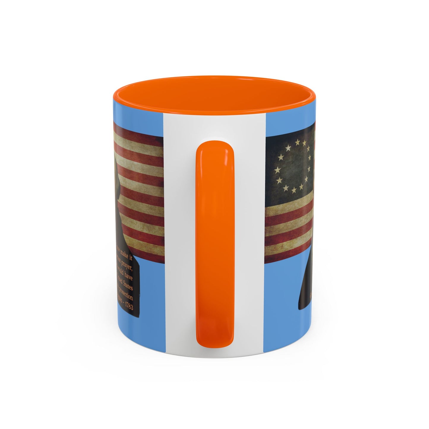 Washington's Earnest Prayer Light Blue Accent Mug by theGreenDragonTavern.shop