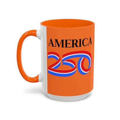 America 250 Orange Accent Mug by theGreenDragonTavern.shop