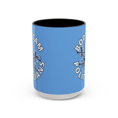 Bodycam the Politicians Drone Light Blue Accent Mug by theGreenDragonTavern.shop