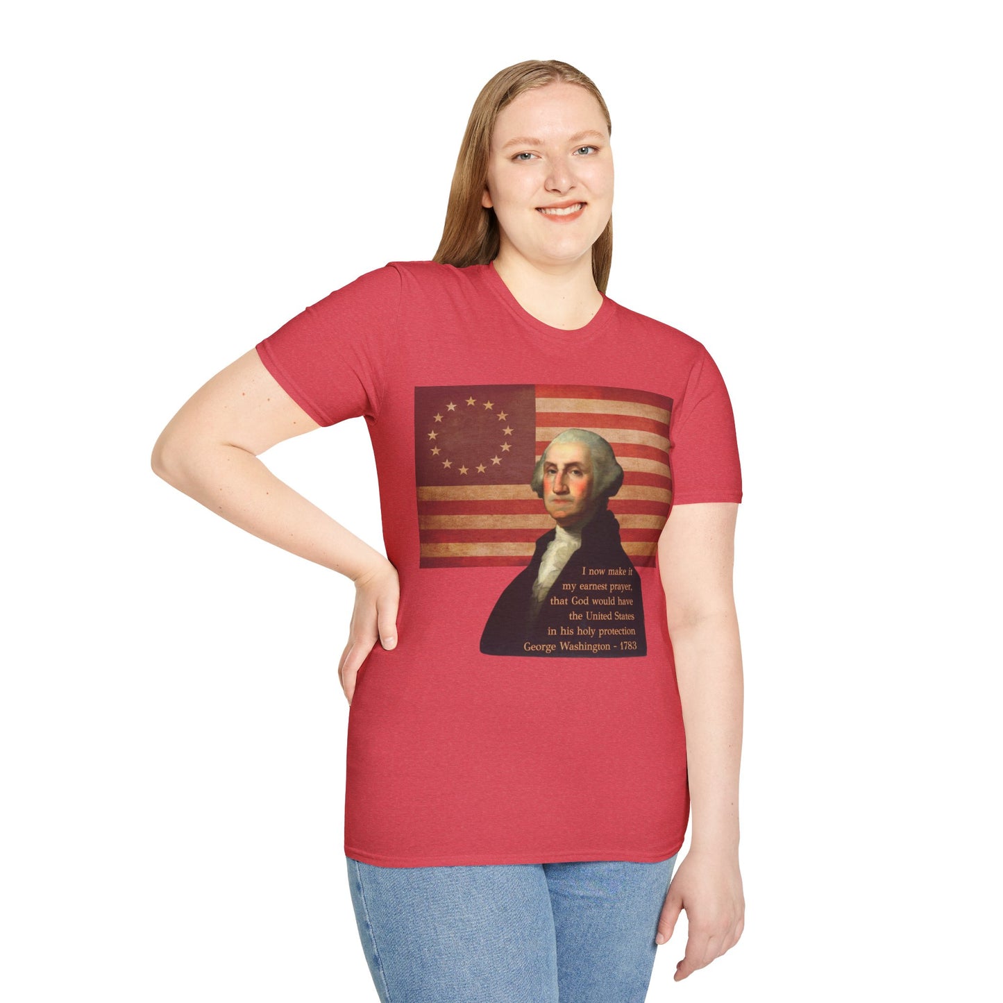 Washington's Earnest Prayer Light colors Unisex T-Shirt by theGreenDragonTavern.shop