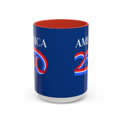 America 250 Dark Blue Accent Mug by theGreenDragonTavern.shop