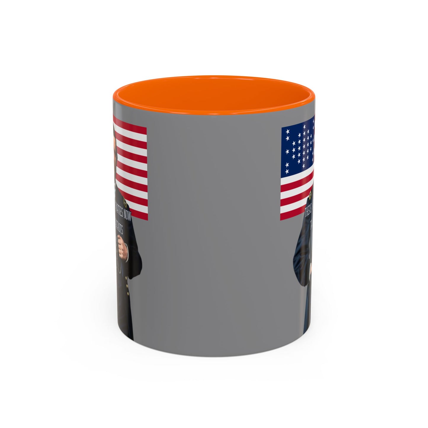 "Traitors and Patriots" Ulysses Grant Grey Accent Mug by theGreenDragonTavern.shop